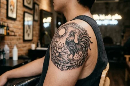 Thiết kế nghệ thuật của mẫu hình xăm hợp tuổi dậu giúp hóa giải sát khí và thu hút tài lộc