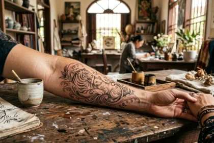 Bản phác thảo nghệ thuật các mẫu hình xăm hợp tuổi tuất mang đậm dấu ấn phong thủy Á Đông