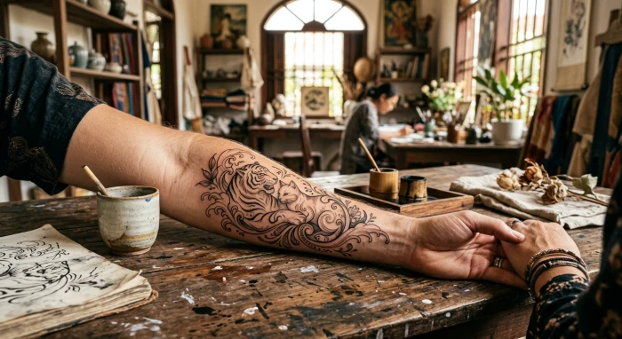 Bản phác thảo nghệ thuật các mẫu hình xăm hợp tuổi tuất mang đậm dấu ấn phong thủy Á Đông