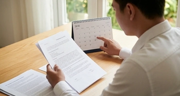 Doanh nhân rà soát hợp đồng và lịch âm trước khi ký kết để phòng tránh vận hạn