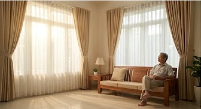 Không gian phòng khách gia đình yên tĩnh giúp người tuổi Quý Mão thư giãn và điều chỉnh cảm xúc sau khi tranh luận