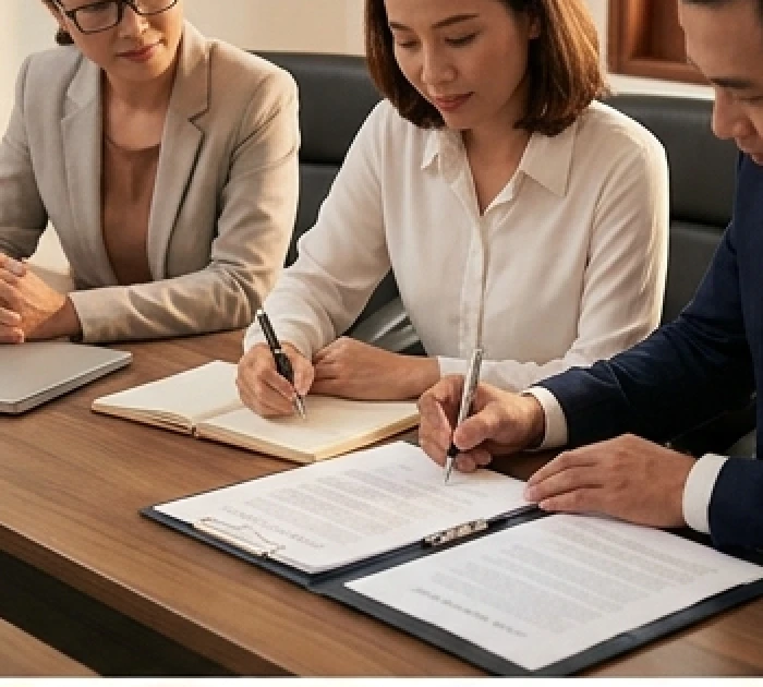 Sơ đồ bố trí ba cổ đông cùng hợp tác điều hành công ty giúp hóa giải xung khắc tuổi làm ăn