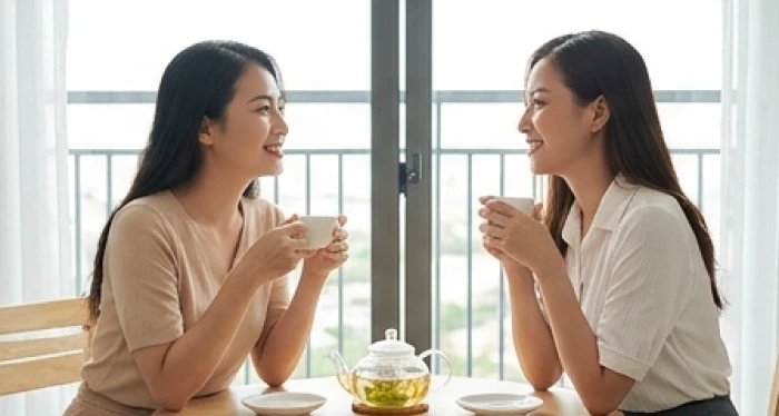 Cuộc trò chuyện cởi mở bên bàn trà giúp tháo gỡ bất đồng nhẹ giữa người tuổi Thìn và tuổi Mùi