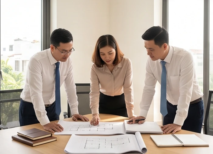 Buổi thảo luận hợp đồng kinh doanh chuyên nghiệp giữa các đối tác giúp gia chủ tuổi Giáp Tý 1984 thành công