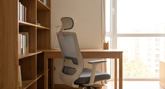 Góc ngồi học với mặt bàn hướng ra phía trước thoáng đãng và lưng ghế tựa vào bức tường kiên cố vững chãi