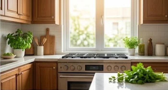 Thiết kế bếp xoay về hướng Sinh Khí giúp gia chủ tuổi Kỷ Hợi thu hút vượng khí vào nhà