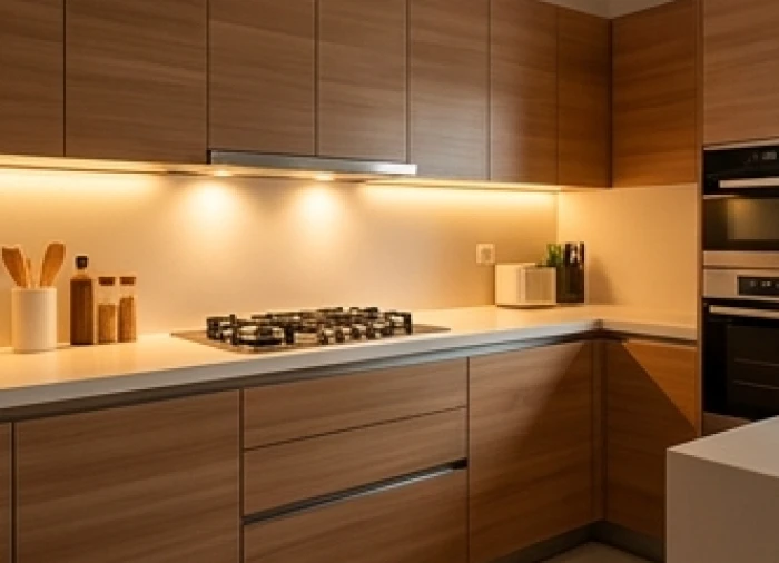 Không gian bếp hiện đại bài trí chuẩn phong thủy hỗ trợ hóa giải sát khí cho nữ tuổi canh ngọ 1990