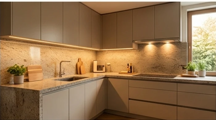 Thiết kế khu vực nấu nướng hợp hướng Diên Niên và Sinh Khí cho gia chủ tuổi Tân Mão và Quý Mão đón may mắn