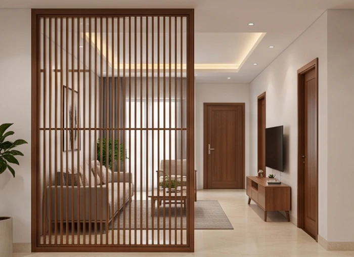 Thiết kế vách ngăn phong thủy che chắn khu vực sát khí hướng đại hung cho ngôi nhà tuổi Ất Sửu 1985