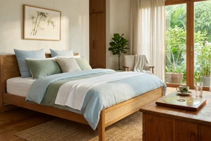 Bản vẽ và la bàn phong thủy xác định hướng giường ngủ hợp tuổi mùi chuẩn xác theo cung mệnh Bát Trạch