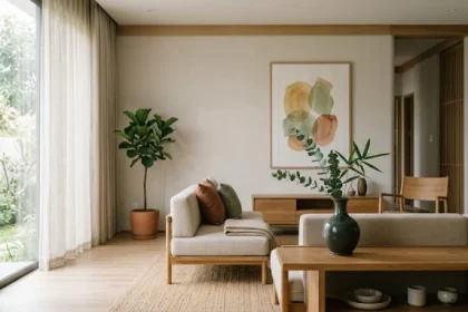 Sơ đồ phong thủy tối giản minh họa khái niệm hướng họa hại là gì trong không gian sống hiện đại tại Việt Nam