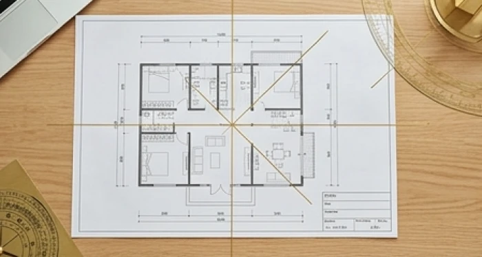 Bản thiết kế mặt bằng cửa chính và phòng ngủ hợp hướng nhà tối ưu theo cung Đoài của nam và cung Cấn của nữ Giáp Tý