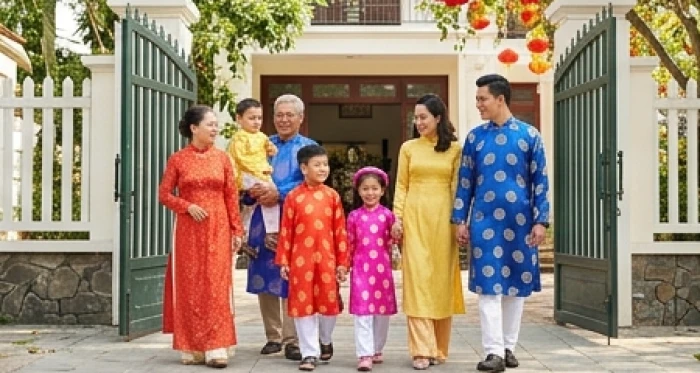 Gia đình chuẩn bị xuất hành đầu xuân sáng mùng một Tết theo hướng Đông Nam đón Tài Thần may mắn