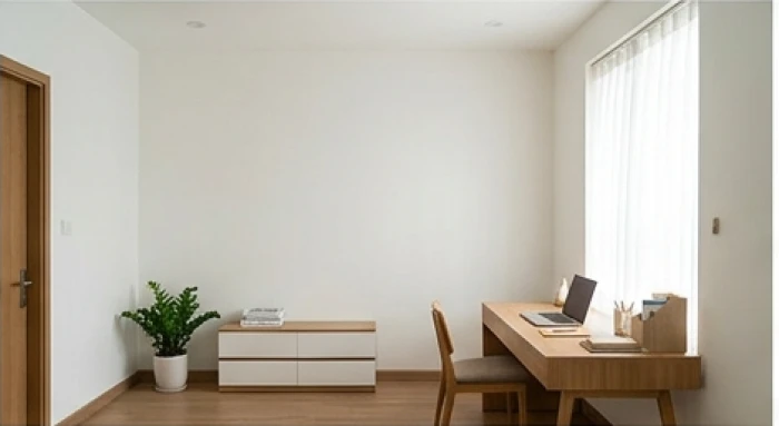 Bố trí bàn học và làm việc cách cửa ra vào trên 1 mét không đặt dưới xà ngang để đón sinh khí