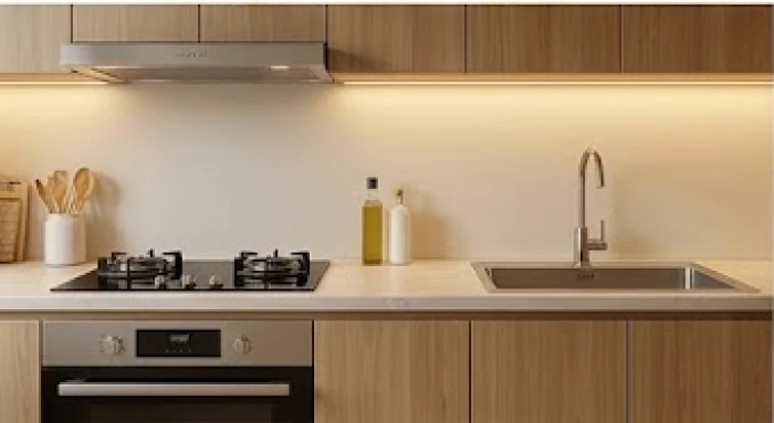 Khoảng cách an toàn giữa bếp nấu và bồn rửa chén trong căn bếp hiện đại