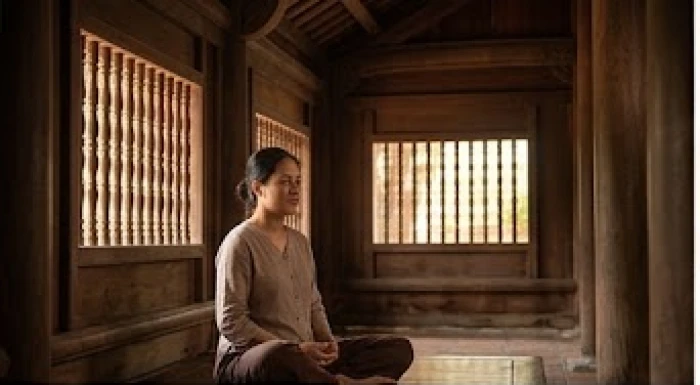 Người thiền định tĩnh tâm trong không gian tĩnh lặng giúp kiểm soát hỏa khí khi sao vân hán chiếu mệnh