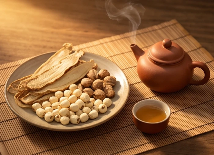 Bộ ấm trà và thảo dược phong thủy mang lại sự thư thái và bảo vệ sức khỏe cho người lớn tuổi