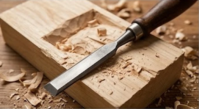 Chiếc rìu kim loại đốn hạ và tạo hình khúc gỗ thể hiện rõ nét tính chất chế ngự của Kim đối với Mộc