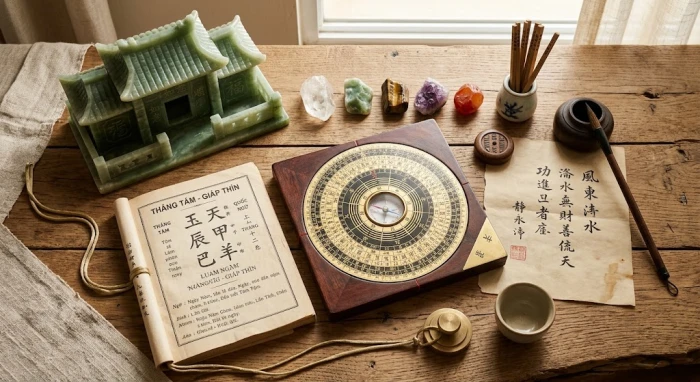 Hình ảnh minh họa phong thủy giúp gia chủ hiểu rõ hạn kim lâu là gì trước khi quyết định động thổ xây nhà hoặc cưới hỏi