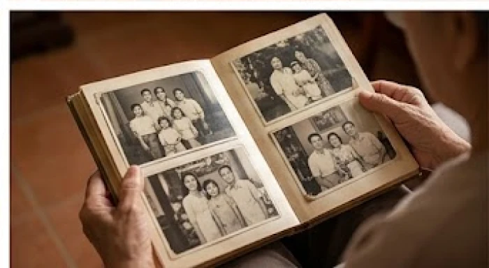 Những cuốn album ảnh cũ và kỷ vật được nâng niu trên tay người lớn tuổi gợi nhắc về những đóng góp trong quá khứ