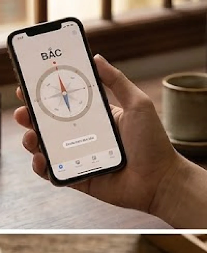 Sử dụng ứng dụng la bàn trên điện thoại di động để đo đạc và xác định chính xác phương vị Thái Tuế
