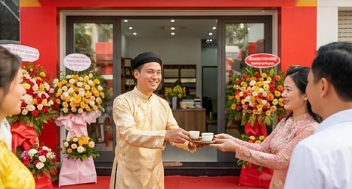 Lễ khai trương cửa hàng khang trang trong khung giờ Tỵ cát lành mang lại hỷ khí dồi dào