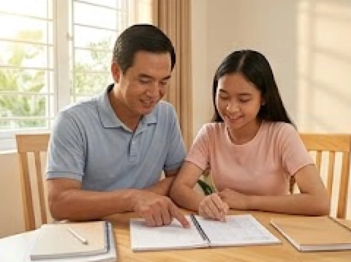 Phụ huynh cùng con rà soát lịch trình ôn tập nhẹ nhàng vào tháng 8 chuẩn bị đón năm học mới