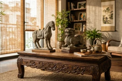 Tượng tỳ hưu và ngựa bằng đá tự nhiên là những linh vật phong thủy tuổi tuất giúp thu hút tài lộc