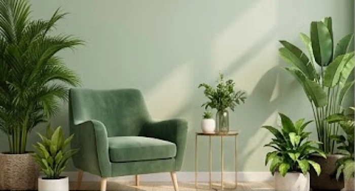 Không gian sống sử dụng màu xanh lá cây và xanh ngọc giúp người mệnh Mộc duy trì trạng thái cân bằng
