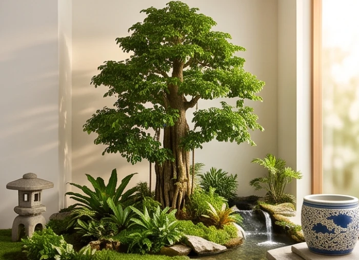 Cây cổ thụ vươn cao trong rừng lớn tượng trưng cho bản mệnh Đại Lâm Mộc của tuổi Kỷ Tỵ