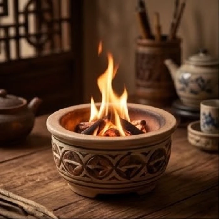 Ngọn lửa nhỏ ấm áp cháy tĩnh lặng tượng trưng cho bản mệnh Sơn Đầu Hỏa của người sinh năm 1995