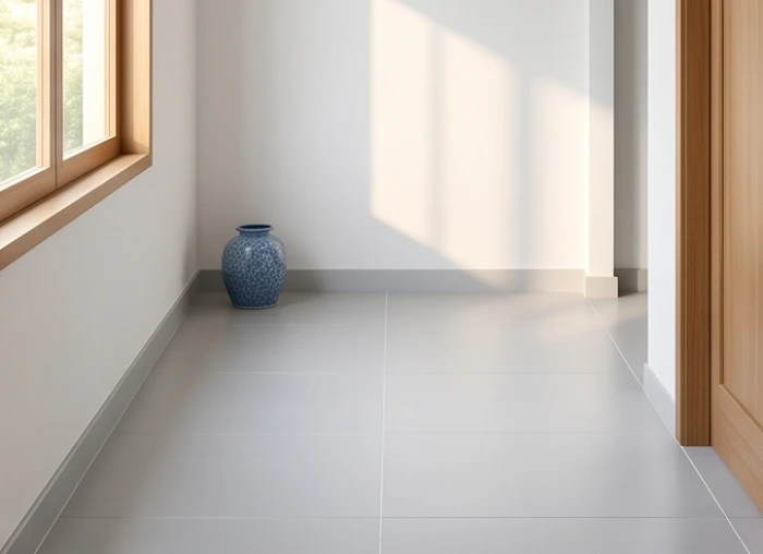 Góc nhà được giữ sạch sẽ và hạn chế sử dụng các vật dụng có màu vàng sậm hay nâu đất sát mặt sàn