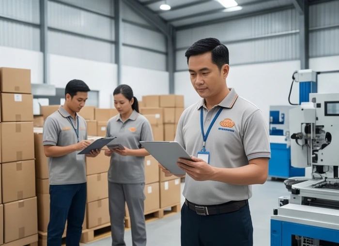 Quản lý xe tải vận tải hàng hóa logistics và xưởng cơ khí hiện đại phục vụ cho Canh Tuất và Nhâm Tuất