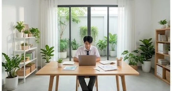 Không gian học tập và làm việc nhóm cởi mở giúp người mệnh Tùng Bách Mộc phát huy tư duy độc lập