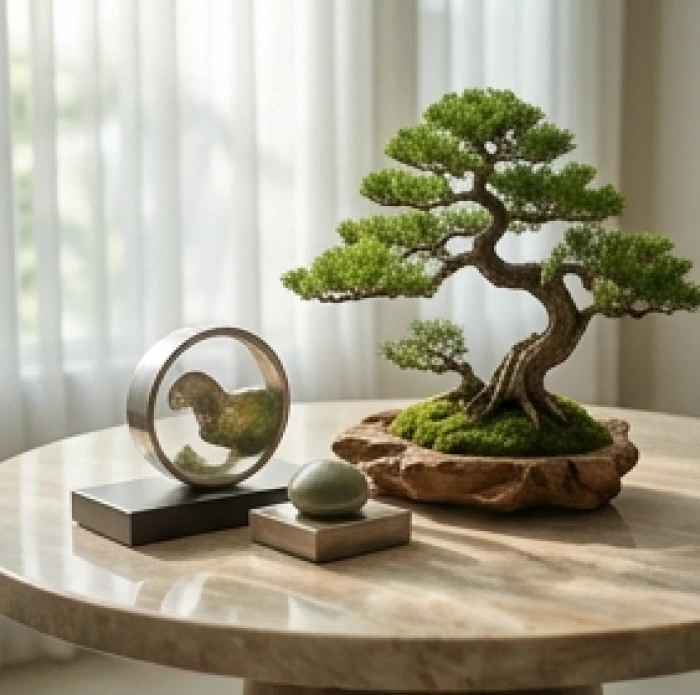 Sự tương phản năng lượng giữa hành Kim sắc bén và hành Mộc vươn cao trong không gian phong thủy người tuổi Dần