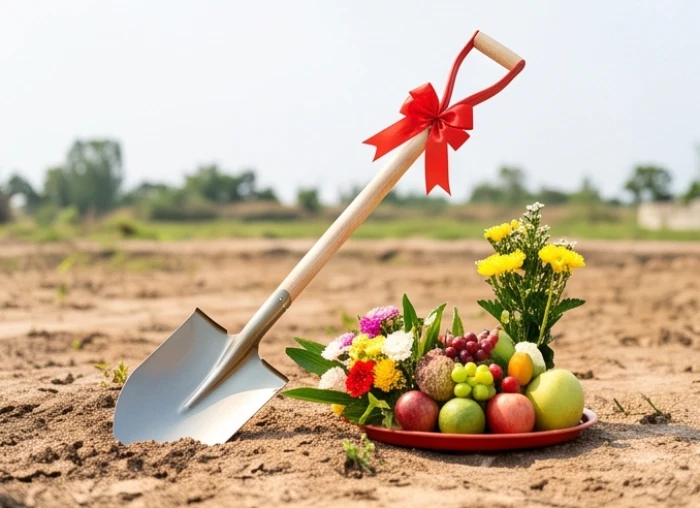 Lễ vật động thổ chuẩn bị sẵn sàng khi gia chủ mượn được người hợp tuổi thay mặt đứng ra làm lễ.