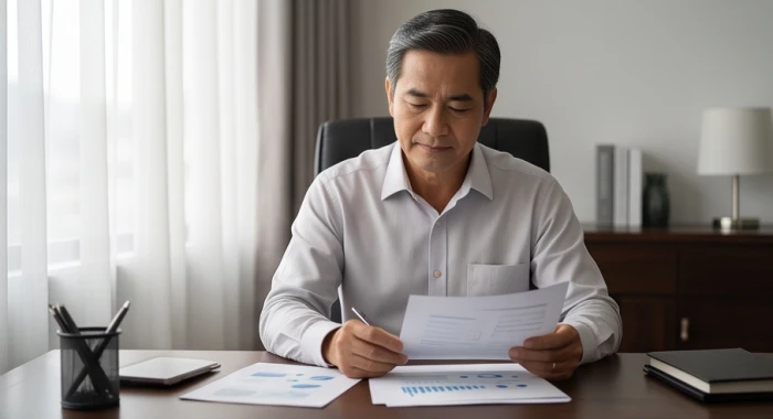 Nam giới giáp dần 1974 với phong thái điềm đạm suy ngẫm kế hoạch tài chính cho gia đình