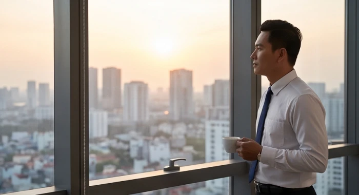 Nam giới thư giãn tinh thần sau thời gian tập trung cao độ cho các dự án công việc và kinh doanh