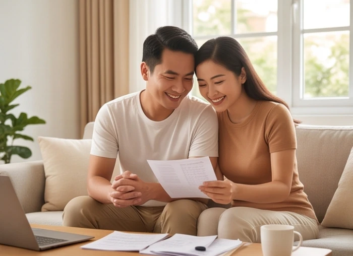 Vợ chồng nam tuổi dần nữ tuổi tuất hạnh phúc chia sẻ kế hoạch tài chính gia đình bên nhau