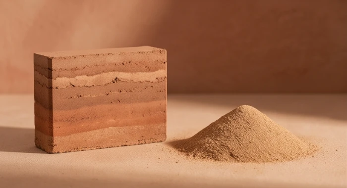 Mô hình bức tường đất nện kiên cố bên cạnh lớp cát mịn minh họa sự khác biệt năng lượng của các nạp âm