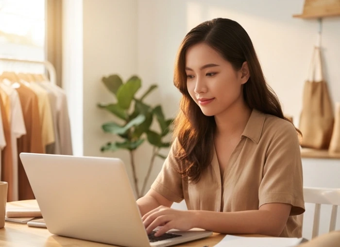 Nữ doanh nhân Giáp Tuất 1994 tự tin điều hành cửa hàng kinh doanh độc lập và quản lý tài chính