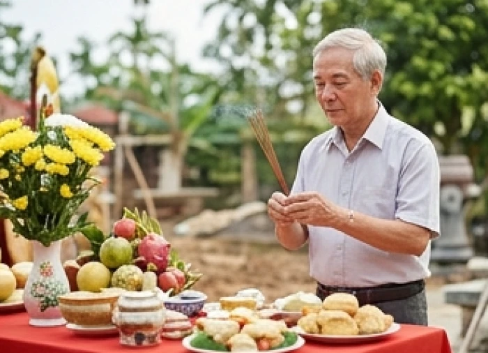 Người nam giới được mượn tuổi thắp hương làm lễ động thổ xây dựng nhà thay cho gia chủ nữ mạng 1958
