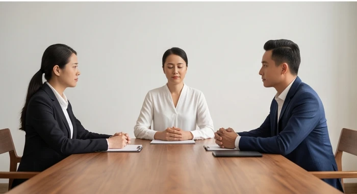 Một nhân sự trung gian giữ vai trò quản lý tài chính giúp điều hòa không khí cuộc họp giữa hai bên