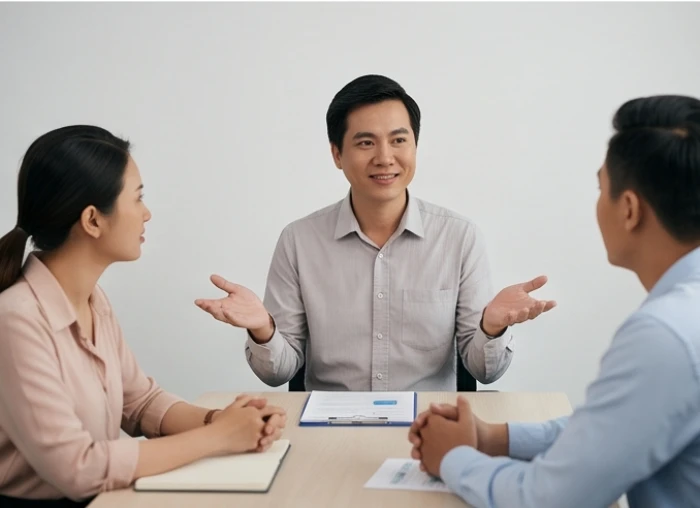 Người thứ ba trung lập điều phối cuộc họp giữa hai cổ đông đang có quan điểm trái chiều
