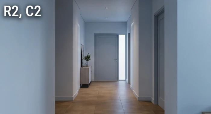 Lối vào căn nhà hướng bắc thiếu ánh nắng trực tiếp cần bố trí vật liệu giữ ấm năng lượng