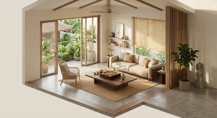 La bàn phong thủy gỗ truyền thống đặt trên bản vẽ thiết kế kiến trúc giải đáp nhâm ngọ 2002 hợp hướng nào