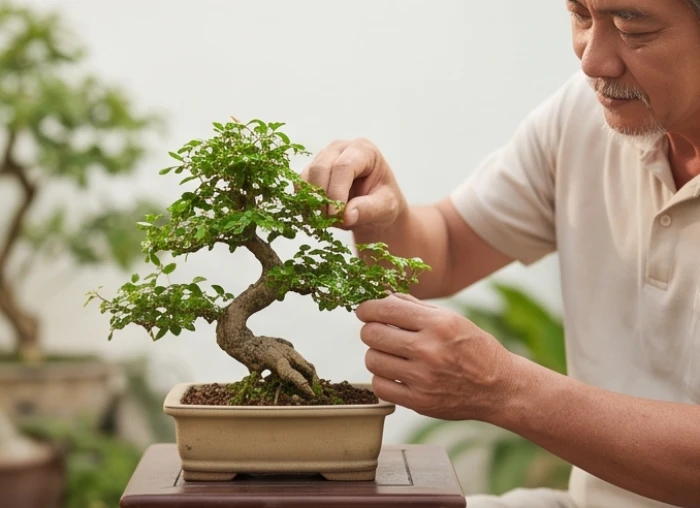 Người chồng đang chăm sóc khu vườn gia đình mang lại sự bình yên cho nữ mậu thân 1968