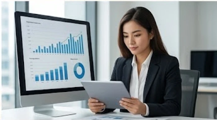 Nữ Canh Thìn 2000 tập trung phân tích tài liệu công việc với tinh thần độc lập sắc bén và cầu toàn
