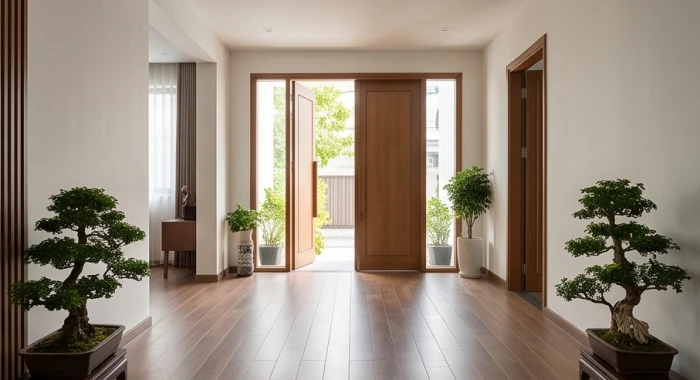 Không gian sảnh chính hướng đông sinh khí mang lại may mắn và danh tiếng cho nữ mạng ất sửu