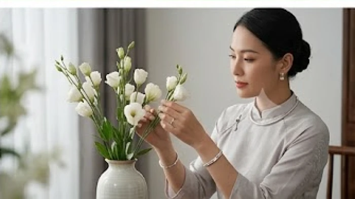 Người phụ nữ đeo trang sức kim loại cao cấp mang lại cảm giác sang trọng và tràn đầy năng lượng